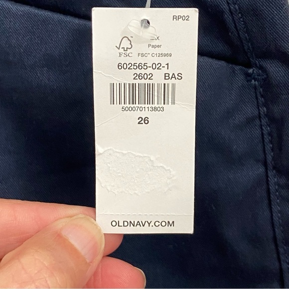 NWT OLD NAVY / Boot Cut Khaki Classic Navy Pants Size 26 - Picture 6 of 10